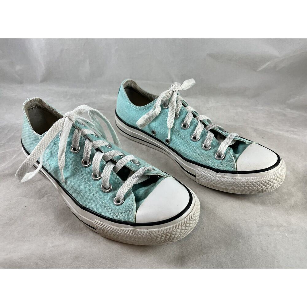 Converse All Star Low Top Sneakers Shoes Aqua Blue Womens Size 8 Mens Size 6